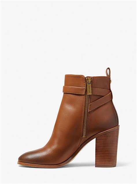 michael michael kors aldridge bootie|Aldridge Leather Ankle Boot .